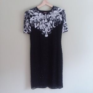 Vintage Sequin Beaded Party Dress
